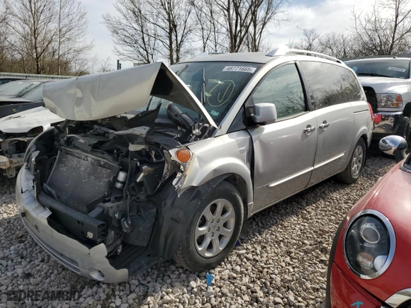 2009 Nissan Quest SL with VIN 5N1BV28U89N100405, listed as a Copart auction lot 48771665 with 0 mi miles and Salvage Title. Bid and sale history available at carsss.com. Image 1.