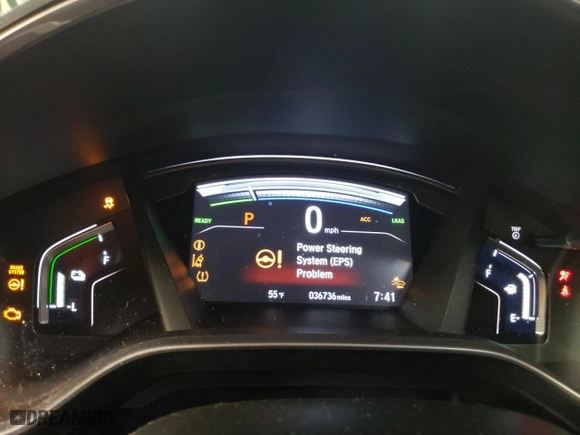 2020 Honda CR-V Hybrid EX-L with VIN 7FART6H86LE005323, listed as a Copart auction lot 44634295 with 36,736 mi miles and Salvage Title. Bid and sale history available at carsss.com. Image 9.