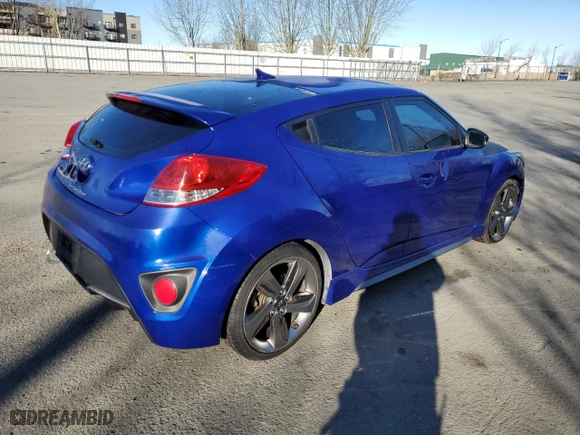 2013 Hyundai Veloster Turbo w/Black Int with VIN KMHTC6AE3DU144296, listed as a Copart auction lot 45062415 with 133,971 mi miles and Clean Title. Bid and sale history available at carsss.com. Image 3.