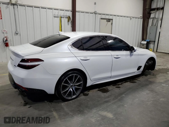 2023 Genesis G70 2.0T with VIN KMTG34TA2PU129153, listed as a Copart auction lot 74690154 with 18,785 mi miles and Clean Title. Bid and sale history available at DreamBid. Image 3.