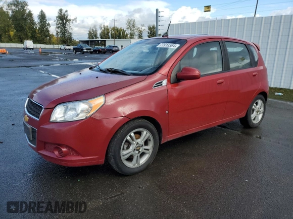 2009 Chevrolet Aveo 2LT z VIN KL1TG66E29B330570, wystawiony jako Copart lot #77913364 z przebiegiem 134 939 mil mil oraz Szkoda całkowita • Salvage title. Historia ofert i sprzedaży dostępna na DreamBid. Obrazek 1.