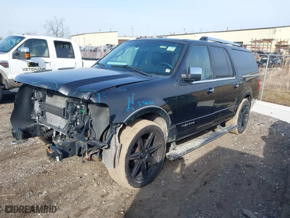 2015 Ford Expedition EL Platinum with VIN 1FMJK1MT6FEF41795, listed as a IAAI auction lot 41691809 with 216,100 mi miles. Bid and sale history available at carsss.com. Image 17.
