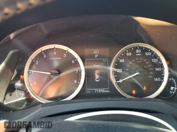 2015 Lexus IS 250 with VIN JTHBF1D27F5080738, listed as a Copart auction lot 62400825 with 71,896 mi miles and Salvage title. Bid and sale history available at DreamBid. Image 9.