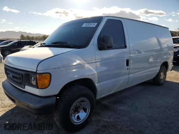 2003 Ford Econoline Cargo with VIN 1FTRE14213HB16422, listed as a Copart auction lot 44203415 with 87,658 mi miles and Salvage Title. Bid and sale history available at carsss.com. Image 1.