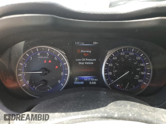 2016 Infiniti Q50 3.0t Premium with VIN JN1EV7AP9GM305451, listed as a Copart auction lot 49553185 with 141,710 mi miles and Salvage Title. Bid and sale history available at carsss.com. Image 9.