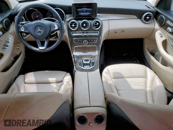 2017 Mercedes-Benz C 300 with VIN 55SWF4JB9HU218627, listed as a Copart auction lot 57801925 with Not provided miles and Clean title. Bid and sale history available at DreamBid. Image 8.