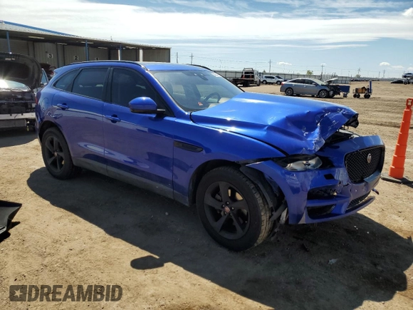 2018 Jaguar F-Pace 25t Premium with VIN SADCJ2FX4JA249783, listed as a Copart auction lot 53922445 with 72,245 mi miles and Salvage Title. Bid and sale history available at DreamBid. Image 4.