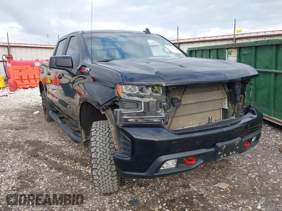 2021 Chevrolet Silverado 1500 LT Trail Boss with VIN 1GCPYFEDXMZ130455, listed as a IAAI auction lot 41140924 with 52,293 mi miles and . Bid and sale history available at DreamBid. Image 1.