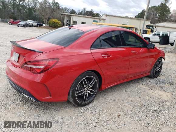 2018 Mercedes-Benz CLA 250 with VIN WDDSJ4EBXJN597028, listed as a Copart auction lot 44326044 with 48,504 mi miles and . Bid and sale history available at DreamBid. Image 3.