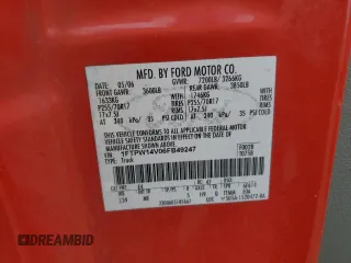 2006 Ford F-150 XLT с VIN 1FTPW14V06FB49247, выставлен на аукционе Copart как лот 60796645 с пробегом 160 394 миль миль и Списание • Salvage title. История ставок и продаж доступна на DreamBid. Изображение 13.