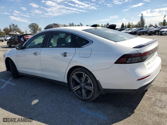 2024 Honda Accord Hybrid Sport with VIN 1HGCY2F59RA092562, listed as a Copart auction lot 46105525 with 4,934 mi miles and Salvage Title. Bid and sale history available at carsss.com. Image 2.