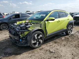 2024 Hyundai Kona Limited с VIN KM8HE3A36RU051518, выставлен на аукционе Copart как лот 54376925 с пробегом 47 520 миль миль и Списание • Salvage title. История ставок и продаж доступна на DreamBid. Изображение 1.