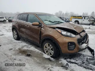 2017 Kia Sportage LX with VIN KNDPMCAC6H7221733, listed as a Copart auction lot 46054735 with Not Provided miles and Non Repairable. Bid and sale history available at DreamBid. Image 4.