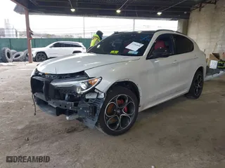 2021 Alfa Romeo Stelvio Ti with VIN ZASPAKBN3M7D13693, listed as a IAAI auction lot 41584848 with 46,016 mi miles. Bid and sale history available at carsss.com. Image 18.