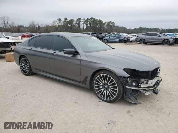 2018 BMW 7 Series 750i with VIN WBA7F0C59JGM24142, listed as a Copart auction lot 45532365 with 62,120 mi miles and Salvage Title. Bid and sale history available at carsss.com. Image 4.
