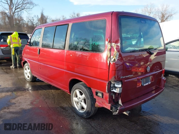 2003 Volkswagen EuroVan с VIN WV2KB47083H013778, выставлен на аукционе IAAI как лот 41537793 с пробегом 127 315 миль миль и . История ставок и продаж доступна на DreamBid. Изображение 3.