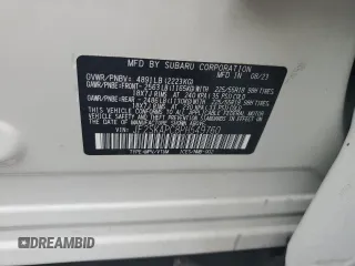 2023 Subaru Forester Limited z VIN JF2SKAPC8PH549760, wystawiony jako Copart lot #58926335 z przebiegiem 11 009 mil mil oraz Szkoda całkowita • Salvage title. Historia ofert i sprzedaży dostępna na DreamBid. Obrazek 13.
