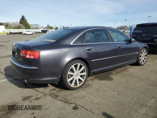 2006 Audi A8 4.2L with VIN WAUML44E56N005452, listed as a Copart auction lot 45967765 with 175,697 mi miles and Salvage title. Bid and sale history available at DreamBid. Image 3.