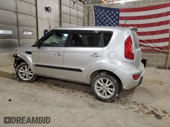 2012 Kia Soul + with VIN KNDJT2A63C7363611, listed as a Copart auction lot 45907555 with 129,036 mi miles and Salvage Title. Bid and sale history available at carsss.com. Image 2.