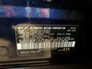 2024 Mitsubishi Outlander SE with VIN JA4J3VA81RZ045321, listed as a Copart auction lot 47083145 with 20,087 mi miles and Salvage Title. Bid and sale history available at carsss.com. Image 13.