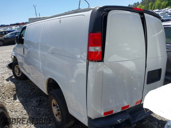 2019 Chevrolet Express Cargo Van with VIN 1GCWGAFP2K1347973, listed as a IAAI auction lot 41991559 with 70,050 mi miles. Bid and sale history available at carsss.com. Image 3.