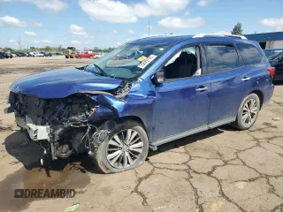 2019 Nissan Pathfinder SV with VIN 5N1DR2MM9KC583763, listed as a Copart auction lot 55849795 with 68,009 mi miles and Clean title. Bid and sale history available at DreamBid. Image 1.