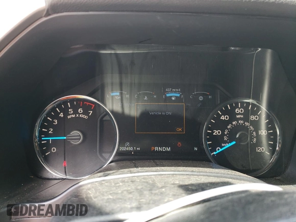 2017 Ford F-150 XL with VIN 1FTEW1EG5HFB85770, listed as a Copart auction lot 55435495 with 202,450 mi miles and Salvage title. Bid and sale history available at DreamBid. Image 9.