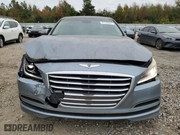 2015 Hyundai Genesis 3.8L with VIN KMHGN4JE9FU100693, listed as a Copart auction lot 81170334 with 128,109 mi miles and Salvage Title. Bid and sale history available at DreamBid. Image 5.
