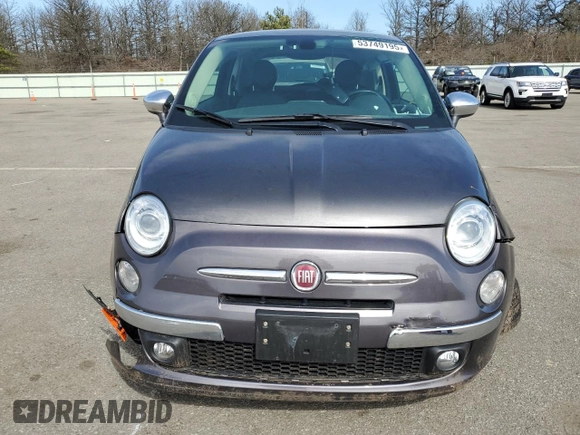 2017 FIAT 500 Lounge z VIN 3C3CFFCR9HT671517, wystawiony jako Copart lot #53749195 z przebiegiem Nie podano mil oraz Szkoda całkowita • Salvage title. Historia ofert i sprzedaży dostępna na DreamBid. Obrazek 5.