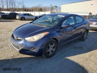 2013 Hyundai Elantra GLS PZEV with VIN KMHDH4AE8DU766273, listed as a Copart auction lot 44061105 with 127,349 mi miles and Salvage Title. Bid and sale history available at carsss.com. Image 1.