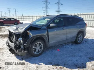 2021 GMC Terrain SLE with VIN 3GKALTEV4ML361696, listed as a Copart auction lot 46152475 with 15,452 mi miles and Salvage Title. Bid and sale history available at carsss.com. Image 1.