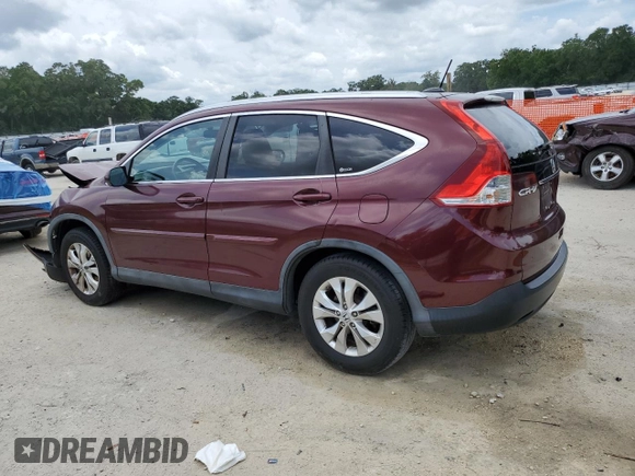2012 Honda CR-V EX-L with VIN 5J6RM4H71CL061326, listed as a Copart auction lot 58517235 with 182,697 mi miles and Salvage title. Bid and sale history available at DreamBid. Image 2.