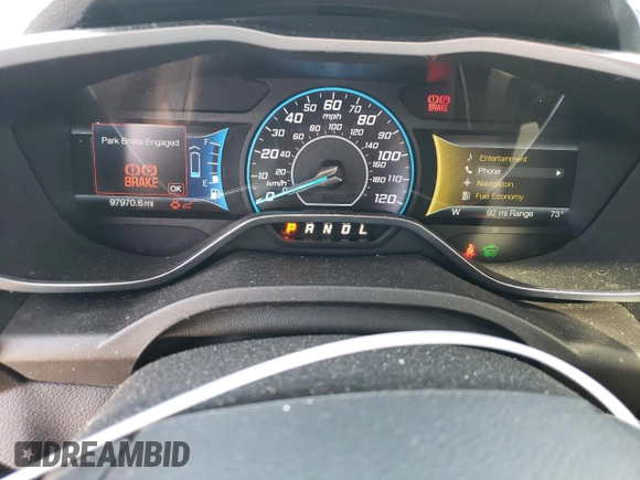 2015 Ford C-Max Energi SEL with VIN 1FADP5CU0FL115641, listed as a Copart auction lot 46487404 with 97,970 mi miles. Bid and sale history available at carsss.com. Image 9.
