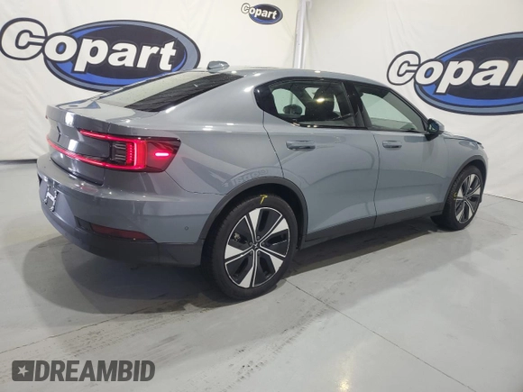 2023 Polestar 2 with VIN YSMEG3KA9PL161968, listed as a Copart auction lot 82687394 with 58,125 mi miles and Clean Title. Bid and sale history available at carsss.com. Image 3.