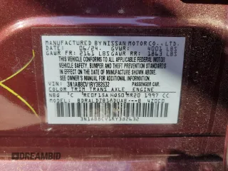 2024 Nissan Sentra SV with VIN 3N1AB8CV1RY382632, listed as a Copart auction lot 55803925 with 14,721 mi miles and Salvage title. Bid and sale history available at DreamBid. Image 12.