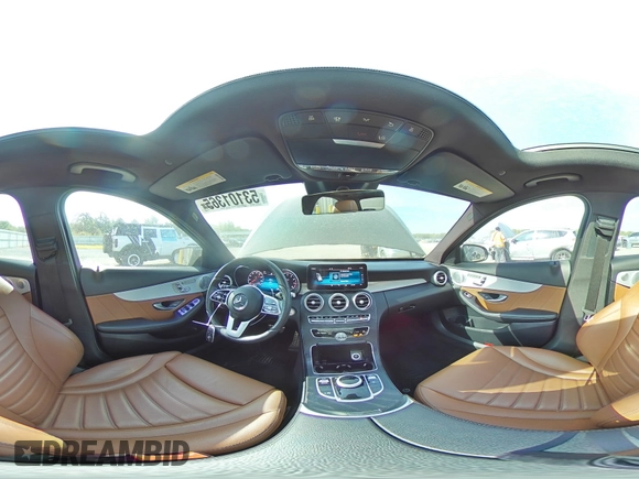 2021 Mercedes-Benz C 300 with VIN W1KWF8EB3MR643449, listed as a Copart auction lot 53101365 with 38,631 mi miles and Salvage title. Bid and sale history available at DreamBid. Image 15.