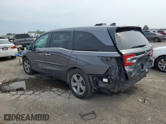 2019 Honda Odyssey EX with VIN 5FNRL6H50KB028595, listed as a Copart auction lot 65846434 with 77,596 mi miles and Salvage title. Bid and sale history available at DreamBid. Image 2.