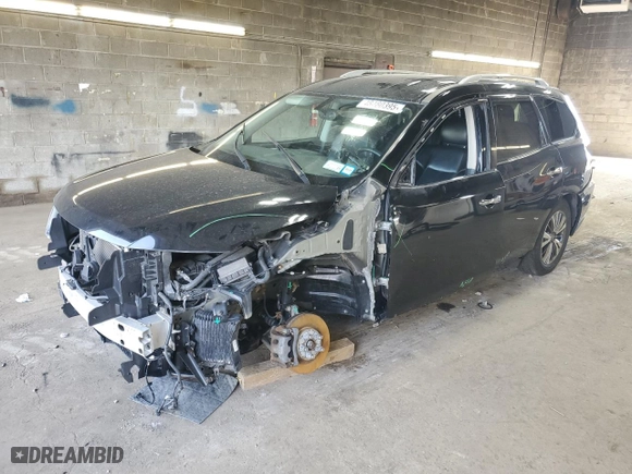2019 Nissan Pathfinder S with VIN 5N1DR2MM6KC612474, listed as a Copart auction lot 48480395 with 100,129 mi miles and Salvage Title. Bid and sale history available at carsss.com. Image 1.