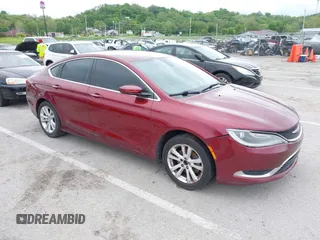 2015 Chrysler 200 Limited with VIN 1C3CCCAB4FN602566, listed as a IAAI auction lot 42173381 with 250,808 mi miles. Bid and sale history available at carsss.com. Image 1.