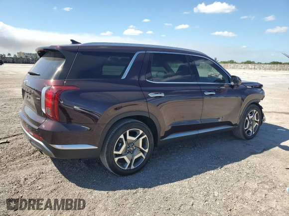 2024 Hyundai Palisade Limited z VIN KM8R5DGE0RU762098, wystawiony jako Copart lot #49864755 z przebiegiem 1 003 mil mil oraz Szkoda całkowita • Salvage title. Historia ofert i sprzedaży dostępna na DreamBid. Obrazek 3.