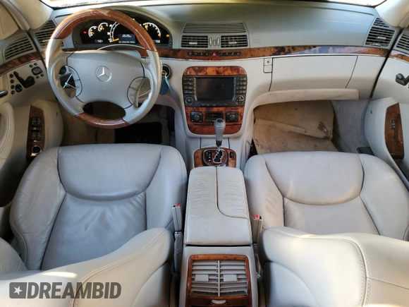 2006 Mercedes-Benz S 500 with VIN WDBNG75J56A476841, listed as a Copart auction lot 75056844 with 155,289 mi miles and Salvage Title. Bid and sale history available at DreamBid. Image 8.