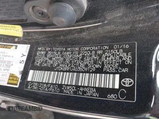 2016 Toyota Prius Two z VIN JTDKBRFU4G3509129, wystawiony jako IAAI lot #42321562 z przebiegiem 246 582 mil mil oraz . Historia ofert i sprzedaży dostępna na DreamBid. Obrazek 9.