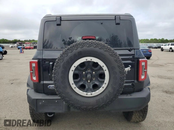 2023 Ford Bronco with VIN 1FMDE5DH0PLB09207, listed as a Copart auction lot 51827984 with 19,766 mi miles and Salvage Title. Bid and sale history available at carsss.com. Image 6.