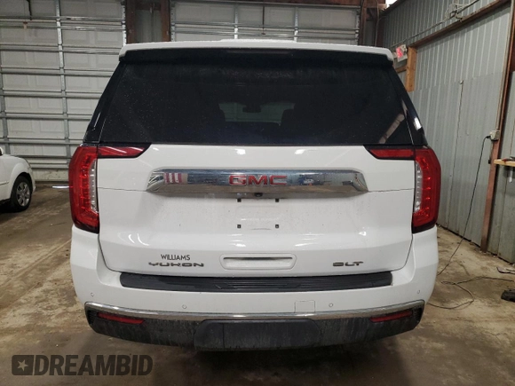 2023 GMC Yukon XL SLT with VIN 1GKS2GKD7PR114941, listed as a Copart auction lot 50928805 with 40,887 mi miles and Salvage Title. Bid and sale history available at carsss.com. Image 6.