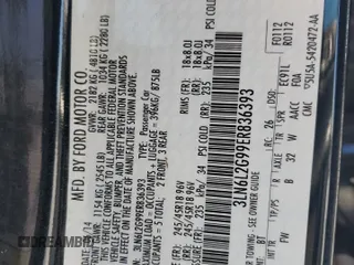 2014 Lincoln MKZ with VIN 3LN6L2G99ER836393, listed as a Copart auction lot 50190495 with 134,231 mi miles and Salvage title. Bid and sale history available at DreamBid. Image 14.