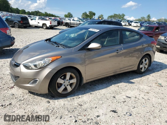 2013 Hyundai Elantra GLS with VIN 5NPDH4AE5DH394020, listed as a Copart auction lot 62685435 with 142,831 mi miles and Clean title. Bid and sale history available at DreamBid. Image 1.