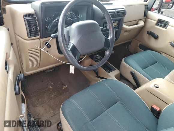 1999 Jeep Wrangler Sahara with VIN 1J4FY49S7XP468754, listed as a Copart auction lot 44618515 with 181,922 mi miles and Salvage Title. Bid and sale history available at carsss.com. Image 8.