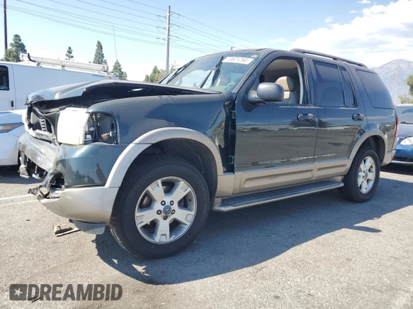 2003 Ford Explorer Eddie Bauer с VIN 1FMDU64K73UB77285, выставлен на аукционе Copart как лот 73601294 с пробегом Не указан миль и Списание • Salvage title. История ставок и продаж доступна на DreamBid. Изображение 1.