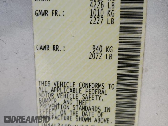 2017 Nissan Altima S with VIN 1N4AL3AP9HN317949, listed as a Copart auction lot 60840745 with 109,727 mi miles and Salvage title. Bid and sale history available at DreamBid. Image 12.