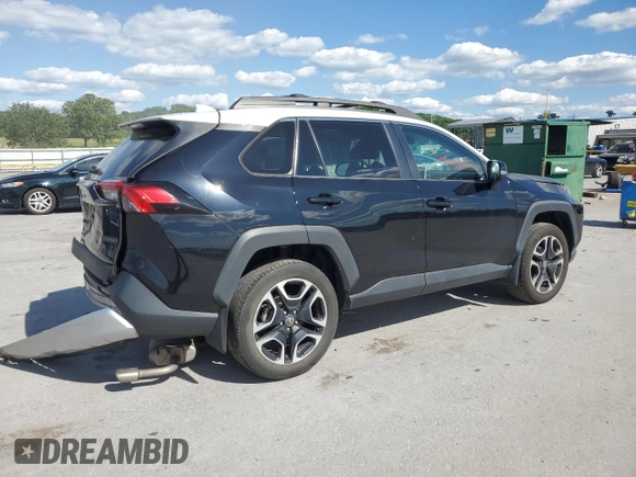 2019 Toyota RAV4 Adventure with VIN 2T3J1RFV6KC001694, listed as a Copart auction lot 58218745 with 69,646 mi miles and Salvage title. Bid and sale history available at DreamBid. Image 3.